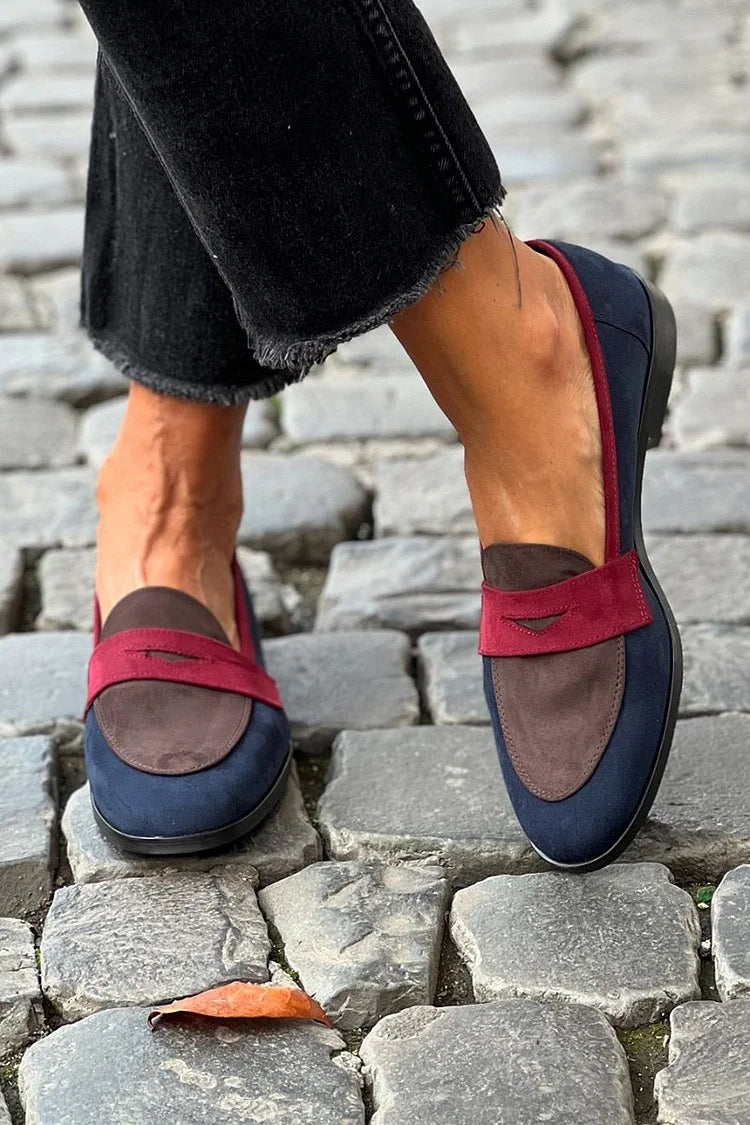Siena | Mocassini Colorblock Blu Navy