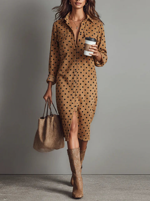 Ebonelle | Abito Camicia Midi a Pois
