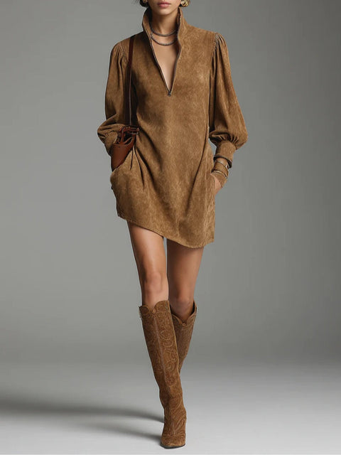 Suzette | Abito Mini con Zip al Collo
