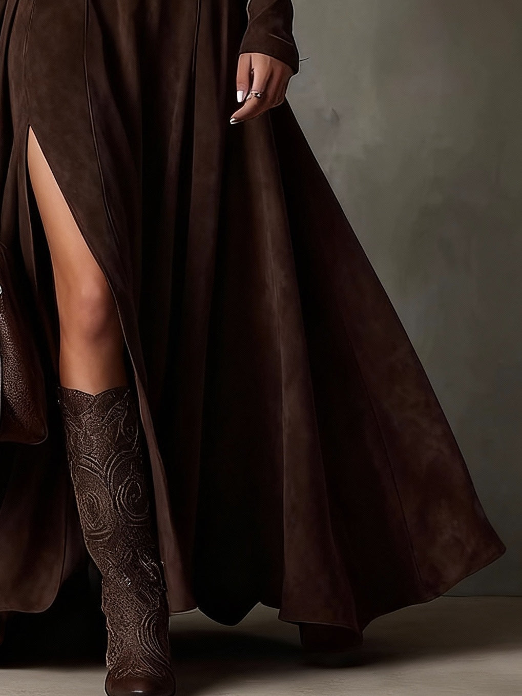 Rhiandra | Abito Maxi a Collo Alto