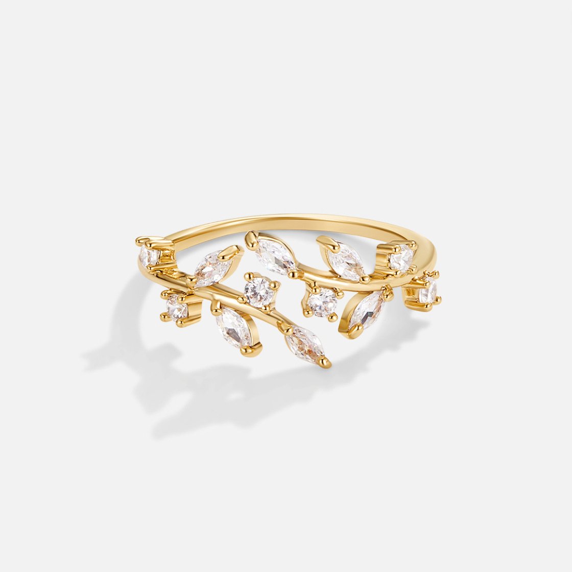 Anello a Vite in Cristallo in Oro 18K