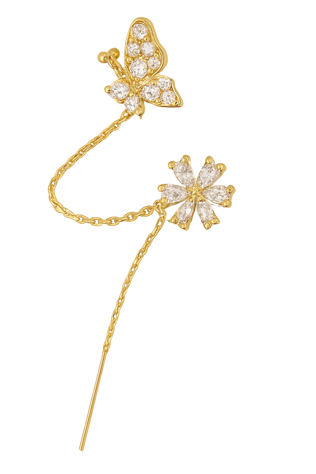 Bracciale auricolare a forma di fiore - Coppia