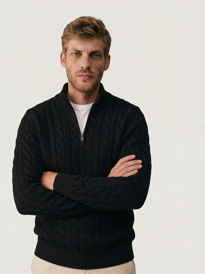 Joel - Maglia lavorata a trecce con chiusura media