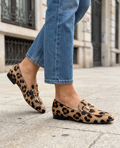 Serena | Mocassini Leopardati con Morsetto