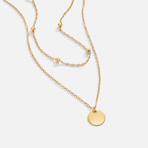 Luna | Collana con Disco Stratificato