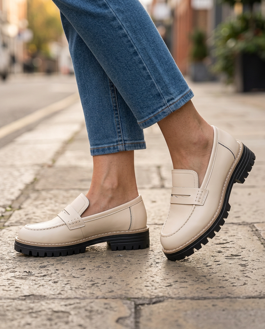 Elisa | Mocassini Platform con Tacco Largo