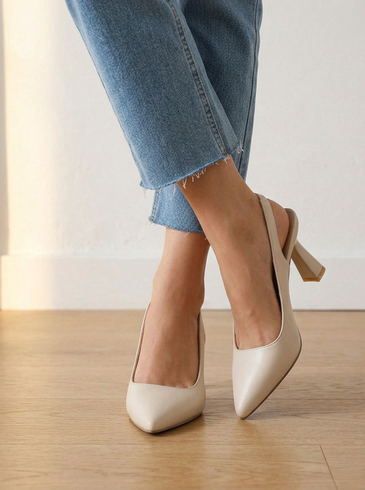 Sophia | Eleganti Tacchi Slingback Bianco