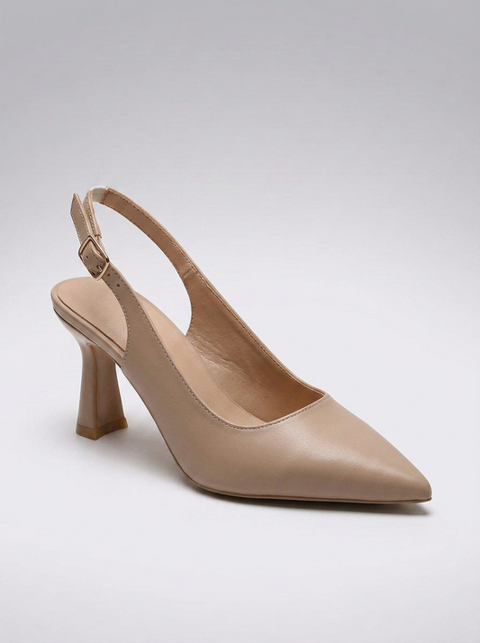 Sophia | Eleganti Décolleté Slingback Bianco Beige