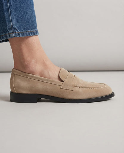 Bianca | Mocassini Penny in Camoscio