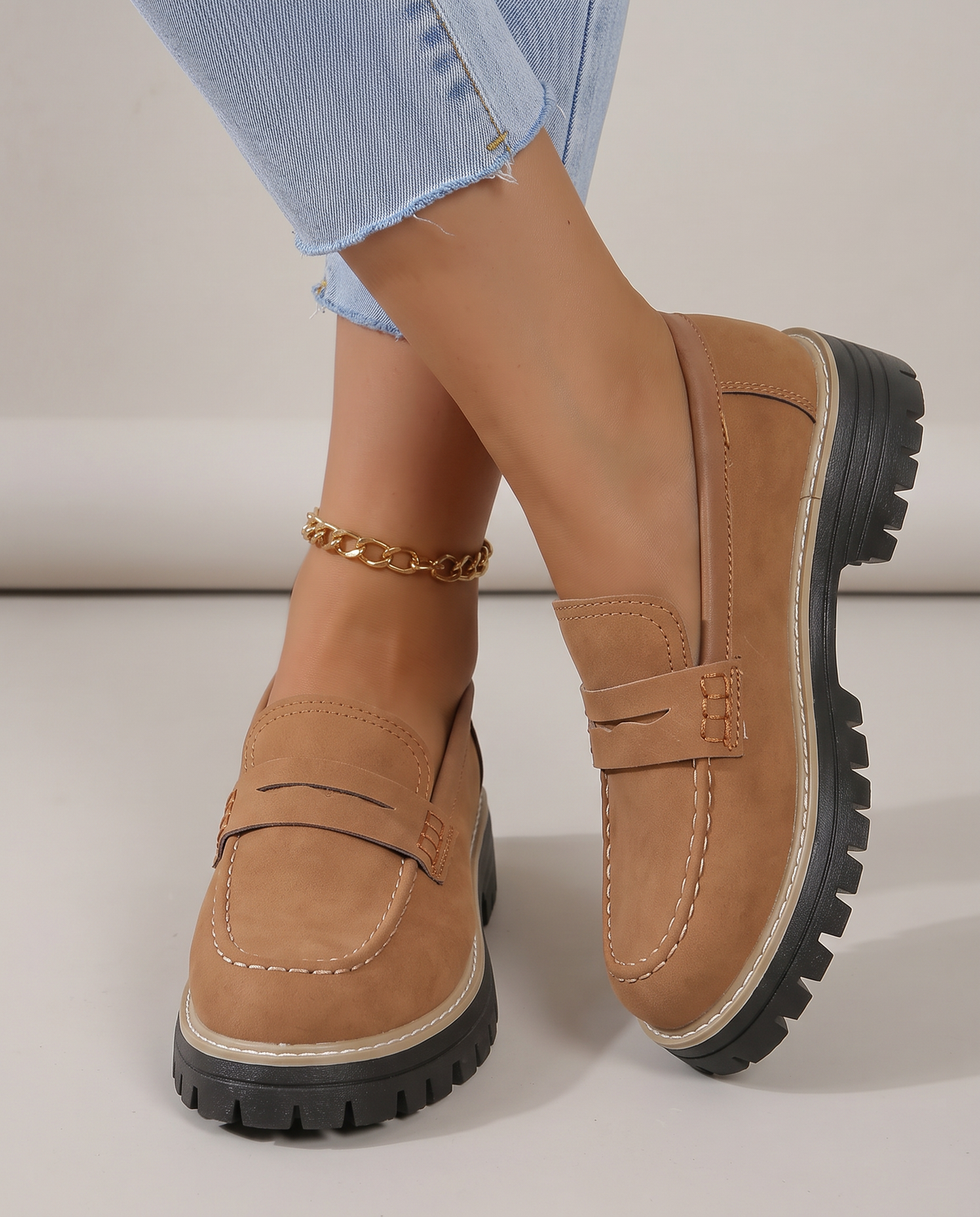 Elisa | Mocassini Platform con Tacco Largo