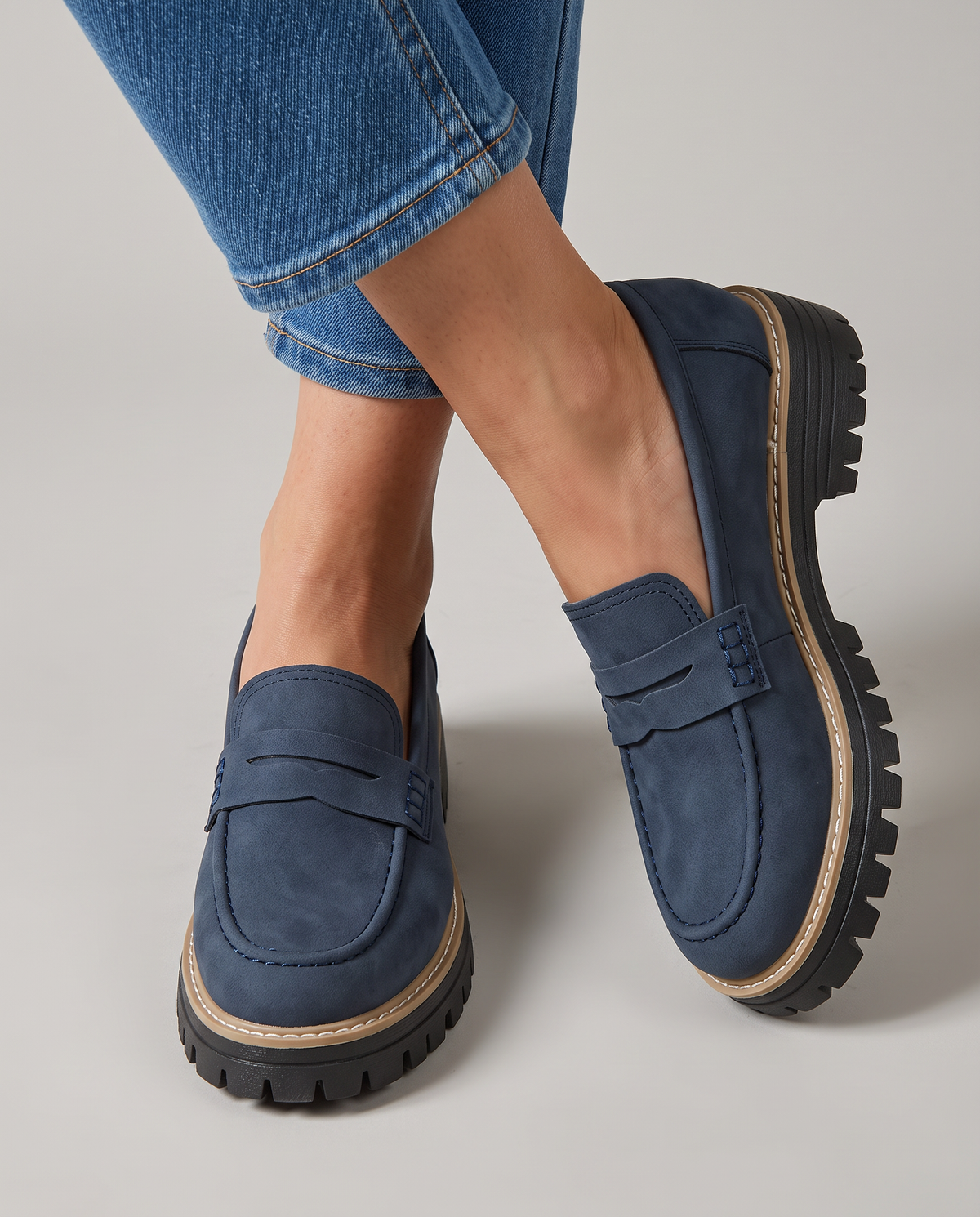 Elisa | Mocassini Platform con Tacco Largo