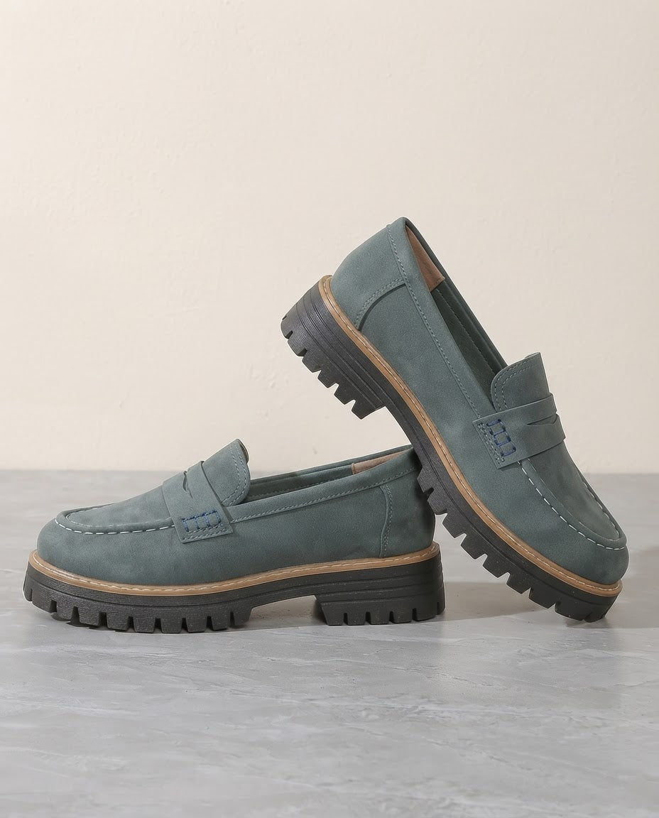 Elisa | Mocassini Platform con Tacco Largo