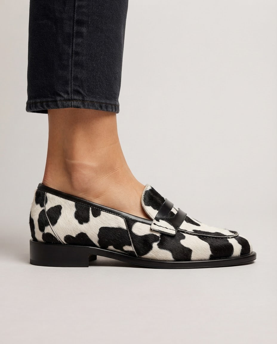 Nives | Mocassini Penny Stampa Mucca