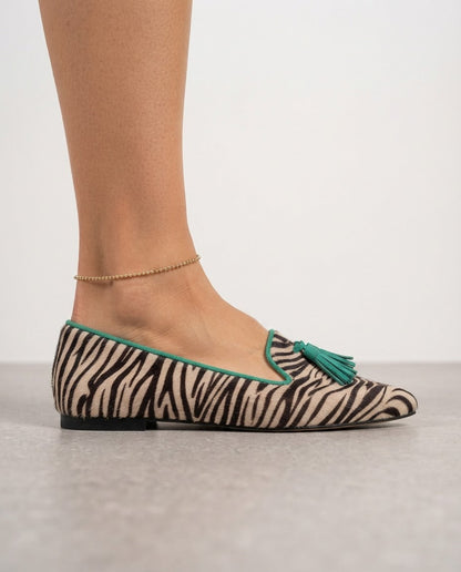 Livia | Mocassini a Punta Leopardati con Nappine