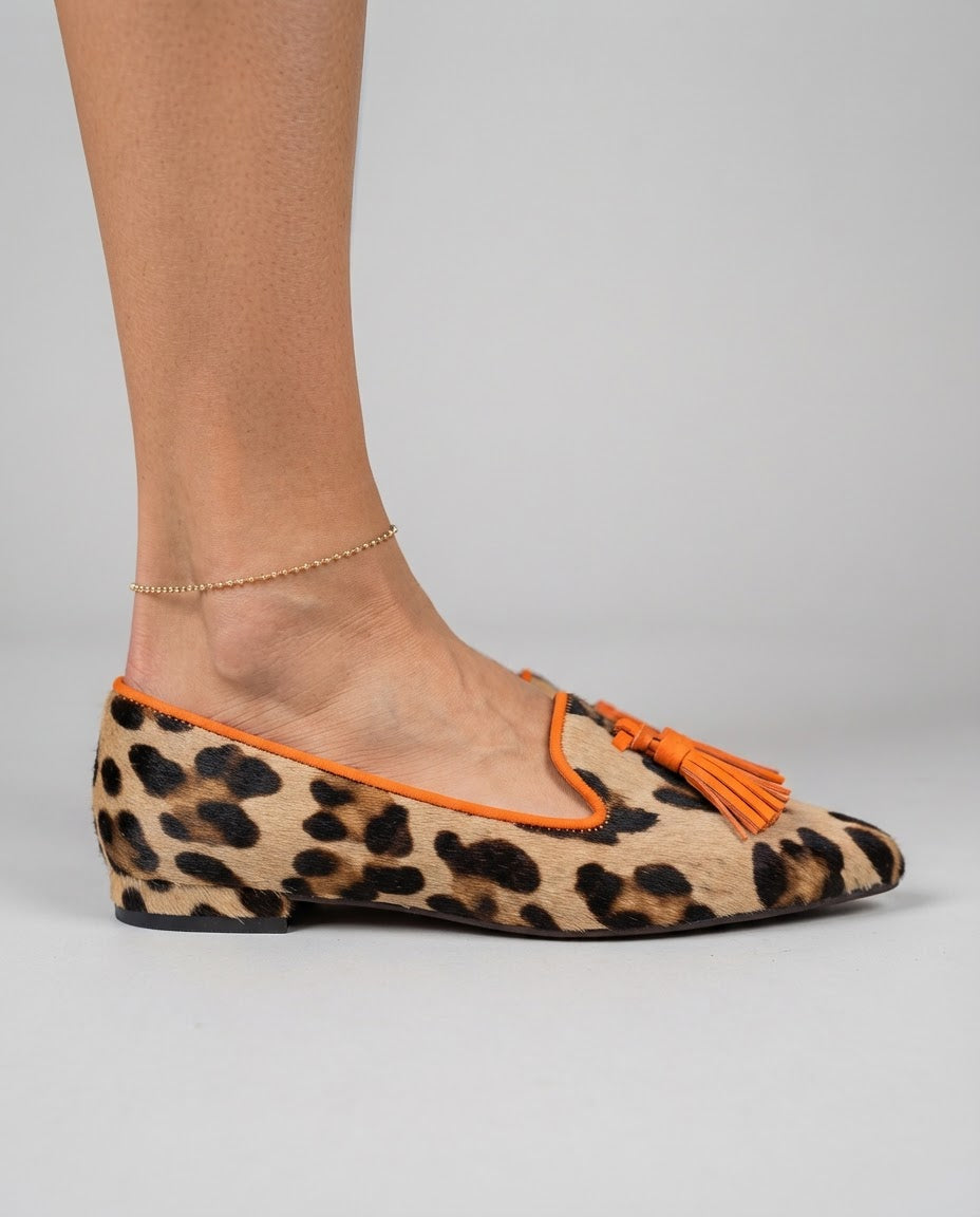 Livia | Mocassini a Punta Leopardati con Nappine